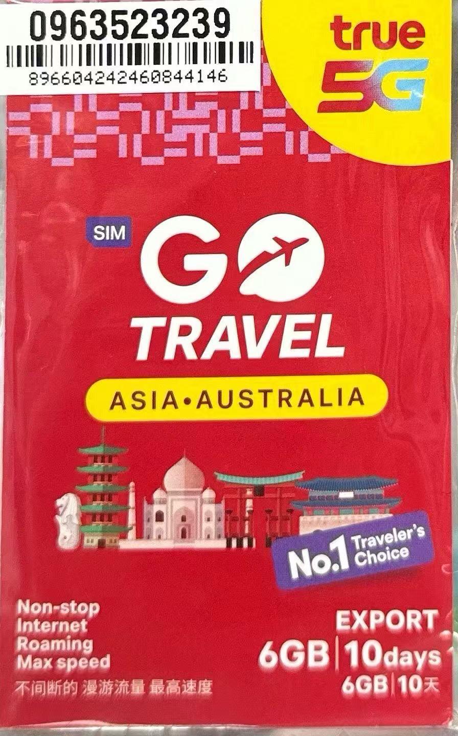 TrueMove H - 亞洲多國數據上網5G/4G卡10日 10GB